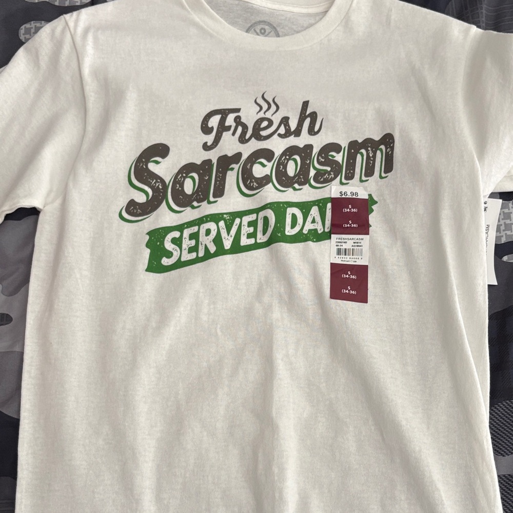 Fresh Sarcasm Served Daily Tee - White
